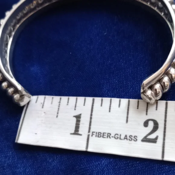 Sterling Silver Twisted Coil Cuff Bracelet Stamped Sterling - Picture 11 of 14